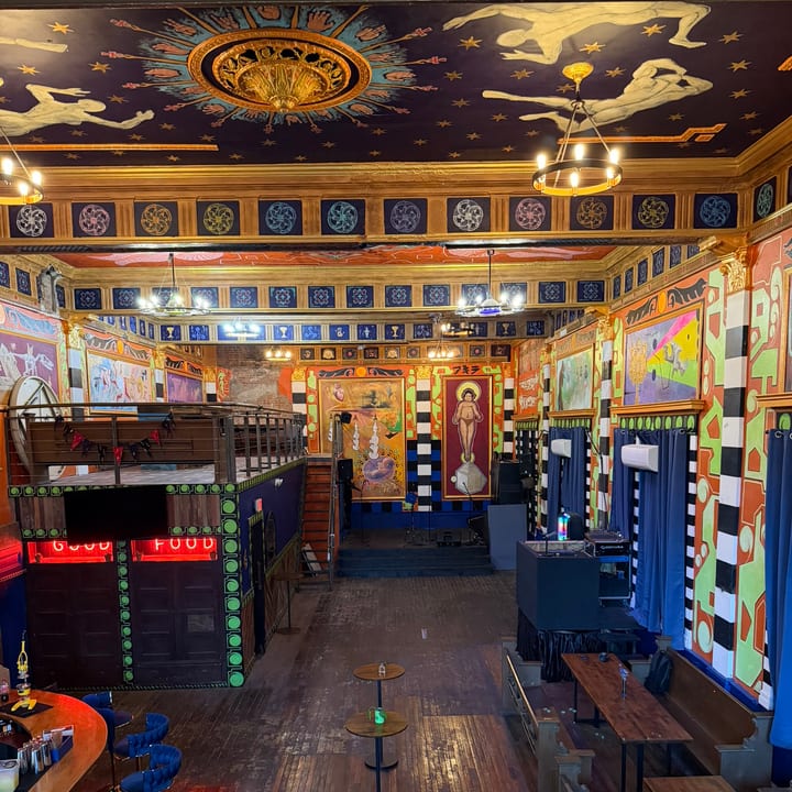 Indigo Chapel from above the front door