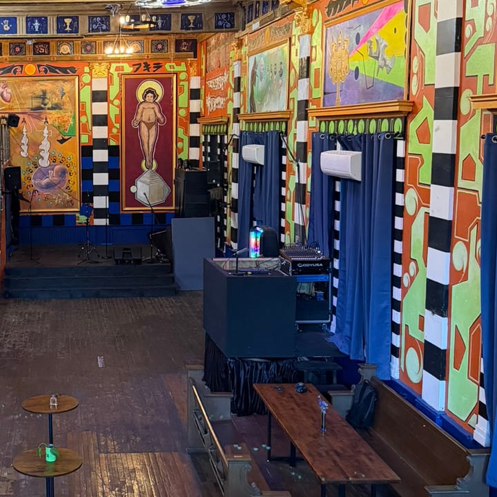 Indigo Chapel from above the front door