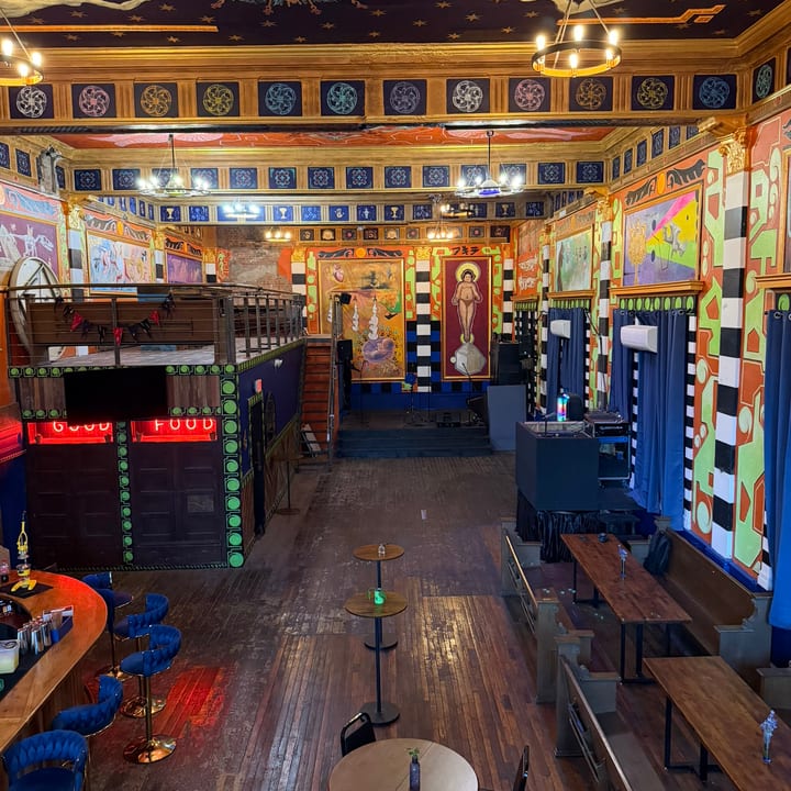 Indigo Chapel from above the front door